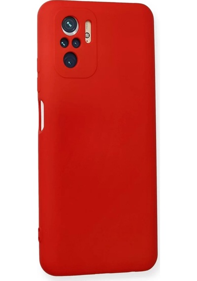 Newface Xiaomi Redmi Note 10 Kılıf Nano İçi Kadife Silikon - Kırmızı