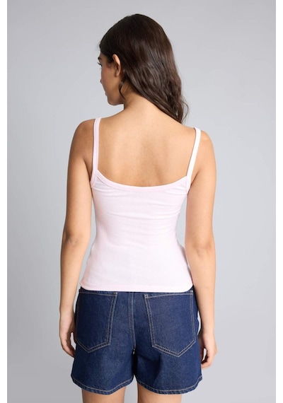 Defacto Fıtted U Yaka Fitilli Kaşkorse Atlet I2410ax26aupn74 Pembe-pn74