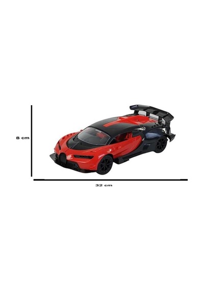Galtoys 1:12 F/f Şarjlı Kapısı Açılan Kırmızı Bug. Coupe H338-18-a