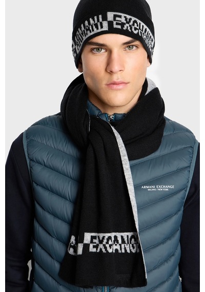 Armani Exchange Erkek Atkı Takım 954651 Cc313 00020 Siyah