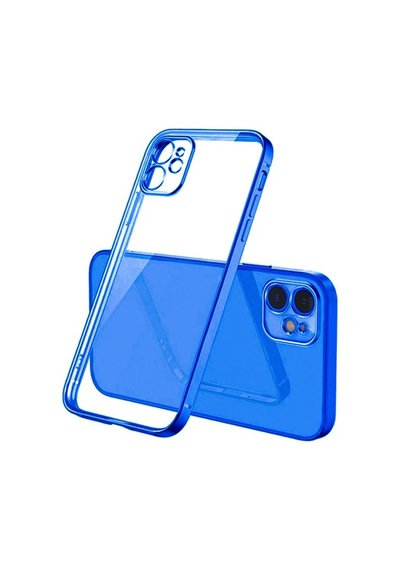 İphone 12 Mini 5.4inç Renkli Kenar Şeffaf Kılıf Kamera Korumalı Kılıf- 5775 Mh-hs8085-3137