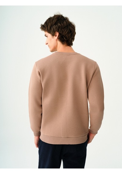 Erkek Sweat S-shırt Lıght Brown