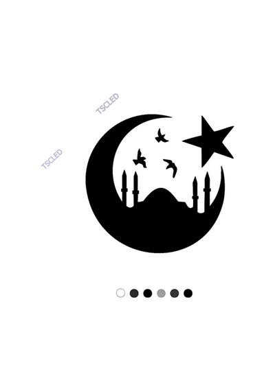 Istanbul Ve Ay Yıldız Sticker Etiket Çıkarma 20Cm