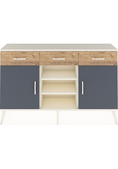 Arges Konsol 4 Raflı 3 Çekmeceli 2 Kapaklı 132x30x83 Aytaşı-antrasit/çam Antrasit/çam Arges Konsol 4 Raflı 3 Çekmeceli 2 Kapaklı 132x30x83 Aytaşı-antrasit/çam Antrasit/çam