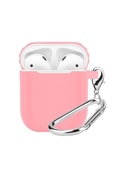 Ayrex Airpods 1/2 Uyumlu Rubber Silicone Case Kancalı Yumuşak Silikon Kılıf Airpods 1 Ve 2 Uyumlu Kulaklık Kılıf