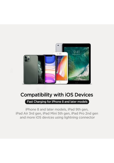 Ayrex Spigen Usb-c To Lightning 1 Metre Hızlı Şarj / Data Kablosu Mfı Lisanslı C10cl Beyaz - 000ca25416 Spigen Tr Diğer