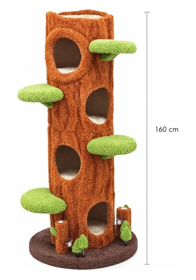 Ağaç Temalı Kedi Evi 160 Cm