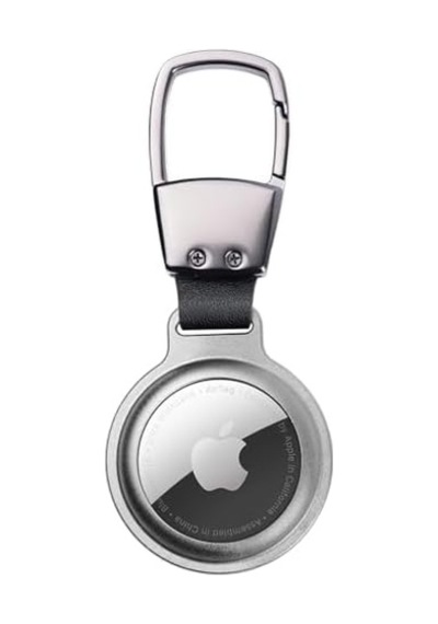 Buff Tagsafe Hooksteel Taşınabilir Anahtarlık Darbeye Dayanıklı Metal Askılı Airtag Kılıf Gümüş