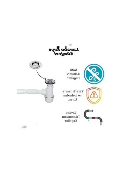 2'li Pratik Lavabo Süzgeci Seti, Metalik, 8 Cm Altın