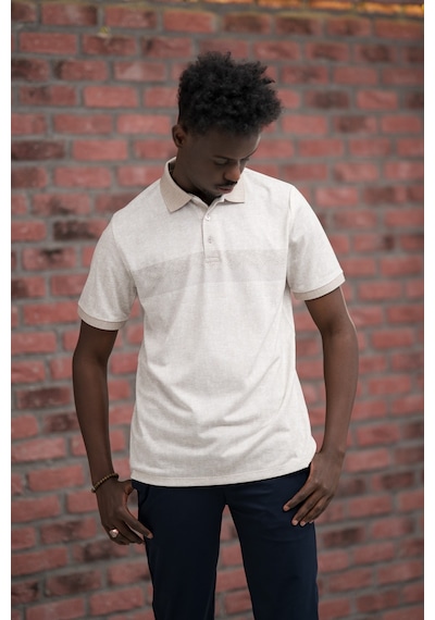 Advante Regular Fit Likralı Çizgili Polo Yaka T-shirt Kahverengi Advante Regular Fit Likralı Çizgili Polo Yaka T-shirt Kahverengi