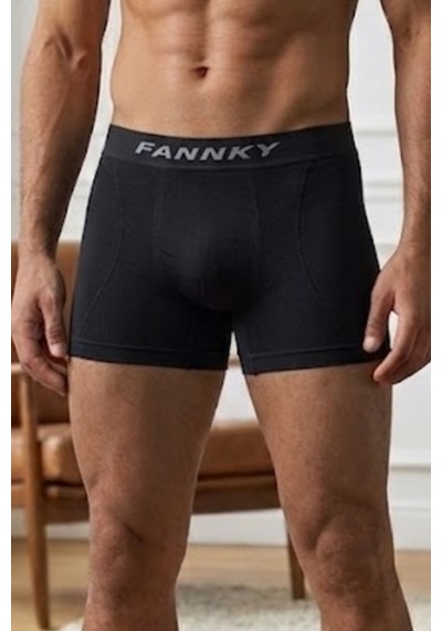 Fit Women Erkek Rahat Esnek Seamless 3 Lü Boxer Füme