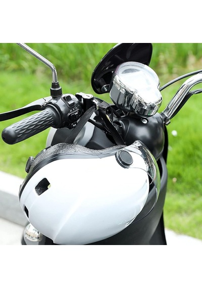 Kyrotech Universal Motosiklet Kask Kilidi 22 Ve 26 Mm Ayarlanabilir Gidon Uyumlu, Çift Anahtarlı Güvenlik Kilidi, Su