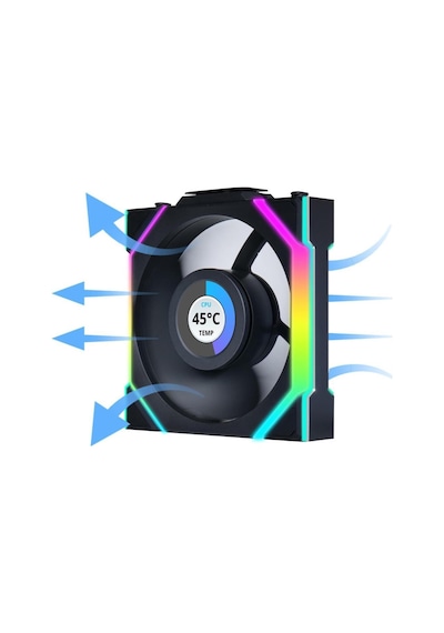 Lian Li Unı Fan Reverse Sl Wıreless Lcd 3x120mm Siyah Kasa Fanı