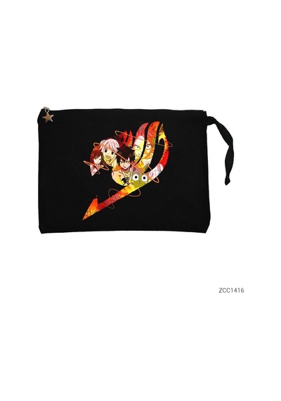 Zepplin Giyim Fair Tail Siyah Clutch Astarlı Cüzdan / El Çantası