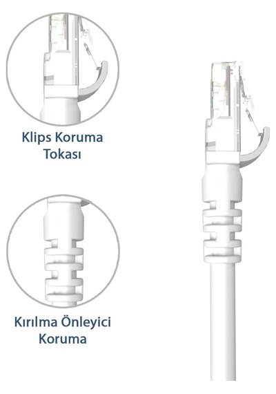 Alfatech At-c610 Cat6 Ethernet Patch Kablo 10 Metre Yüksek Hızlı Kablo Cat6 Patch Kablo