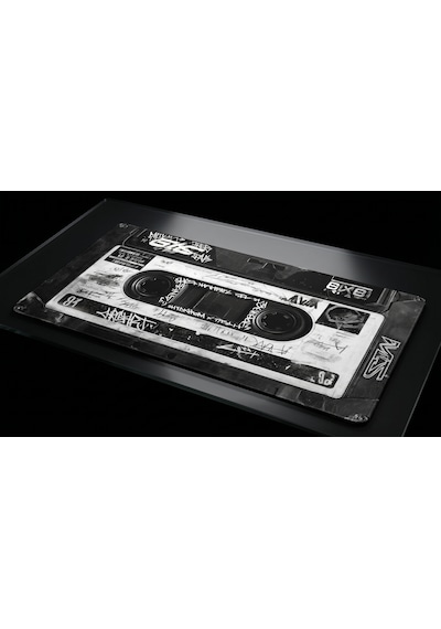 Oryn Cassette / Edition 90x40cm Gaming Mousepad - 3mm Kalınlık Beyaz & Siyah