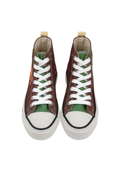 Kadın Vegan Kahverengi High Sneakers - Camping Scooby Doo Tasarım Çok Renkli Kadın Vegan Kahverengi High Sneakers - Camping Scooby Doo Tasarım Çok Renkli