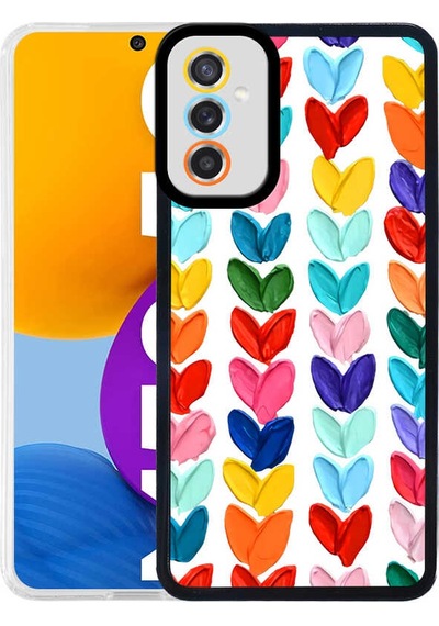 Zore Galaxy Uyumlu M52 Kılıf M-fit Desenli Kapak - Heart No6 Heart No6