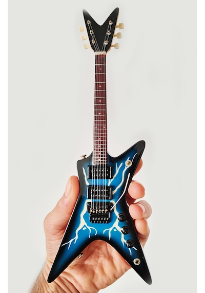 El Yapımı 1/4 Ölçek Minyatür Elektro Gitar Dean Dimebag From Hell