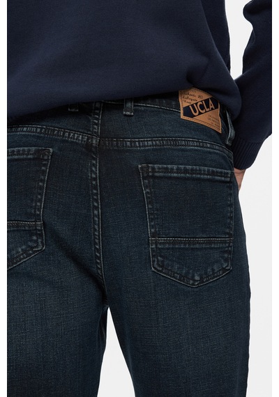 Ucla Murray Mavi Denim Nakışlı Standard Fit Erkek Pantolon Mavi
