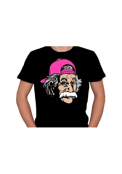 Albert Einstein Hippi Kep Tişört Unisex T-shirt 001