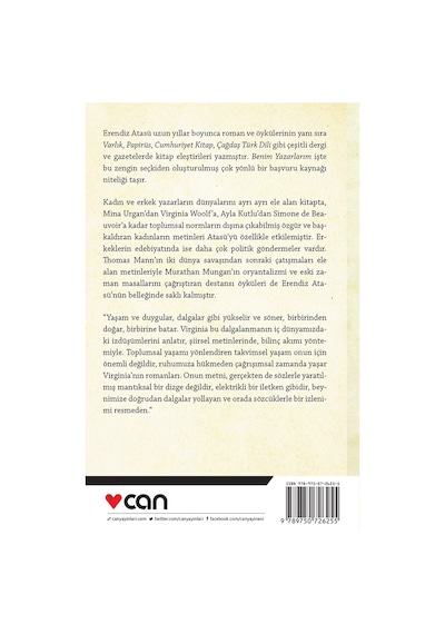 Benim Yazarlarım - Erendiz Atasü - Can Yayınları