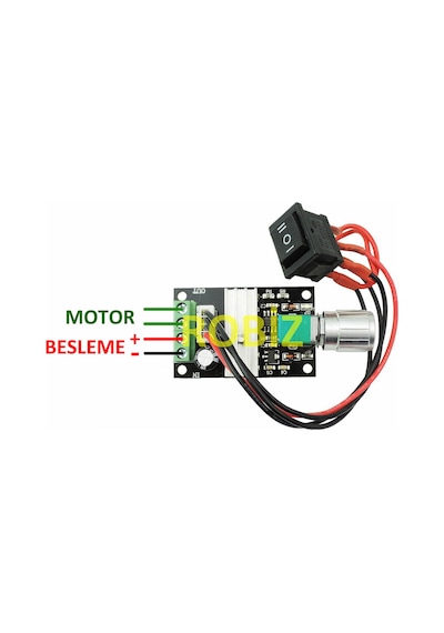 6V -28V 3A Dc Motor Sürücü Hız Kontrol Devresi - Anahtarlı