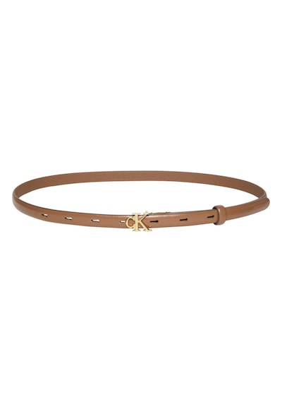 Kadın Round Ck Buckle 15mm Smooth Kemer Kahverengi