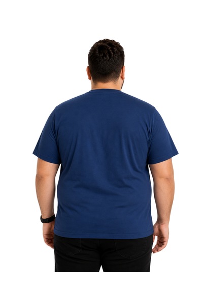 Battalmoda Erkek Büyük Beden İndigo Bisiklet Yaka Kısa Kollu Overcome Tişört 3xl-4xl-5xl-6xl Battalmoda Erkek Büyük Beden İndigo Bisiklet Yaka Kısa Kollu Overcome Tişört 3xl-4xl-5xl-6xl
