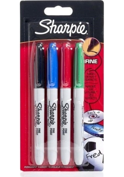 Sharpie Fine Permanent Markör Kalem Standart Renkler