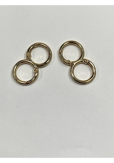 Karantuhafiye Çanta Halkası Yaylı İkili Model 2 Cm Gold Gold Çok Renkli