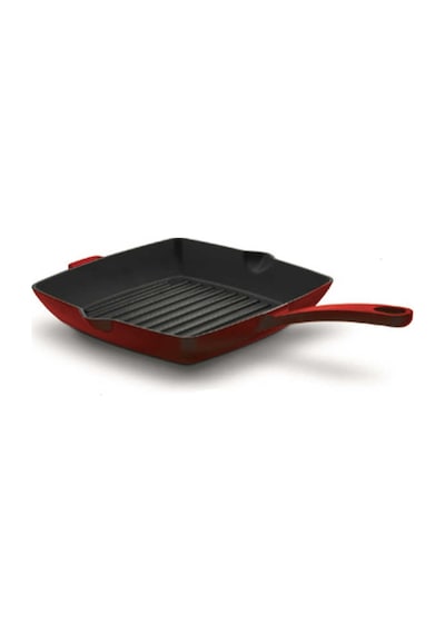 Korkmaz Casta Kırmızı Kare 30x30 CM Grill Döküm Tava