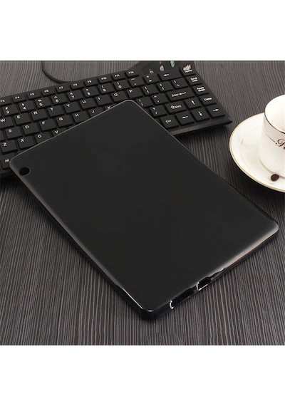 Matepad T5 10 Uyumlu Zore Tablet Süper Silikon Kapak-siyah