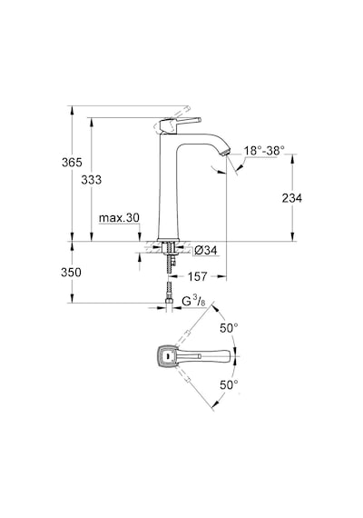 Grohe Grandera Tek Kumandalı Çanak Lavabo Bataryası 23313000