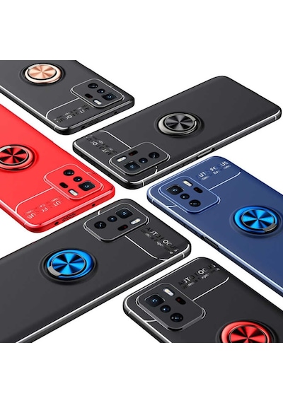 Xiaomi Poco X3 Gt Kılıf Yüzüklü Magnetli Ravel Case