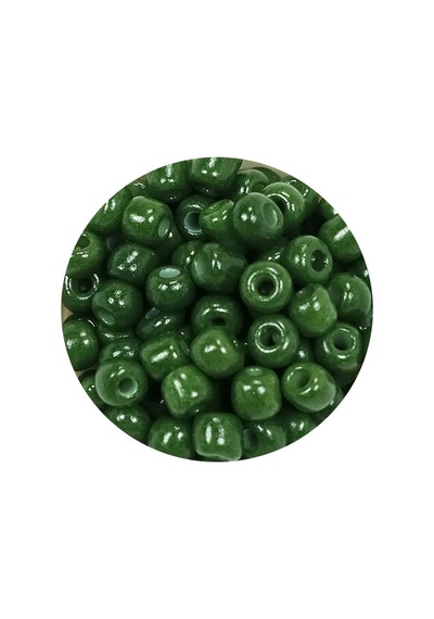 Dökme Cam Kum Boncuk Büyük Boy 6/0 4 Mm - 60 Gram - Koyu Yeşil - Bnc112