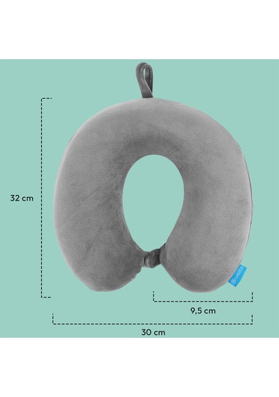 Wextaa Seyahat Boyun Yastığı - Gri - 29x27 Cm Çok Renkli