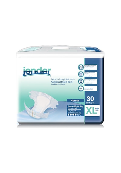 Jender Bel Bantli Hasta Bezi XL 3 x 30'Lu 90 Adet