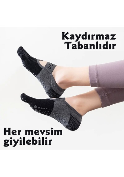 Beş Parmaklı Yoga/Pilates Çorabı (Kaydırmaz)