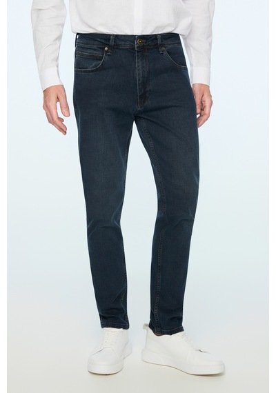 Morven Erkek Lacivert Denim 5 Cep Slim Fit Jean Kot Pantolon 26ms003034200 Lacivert