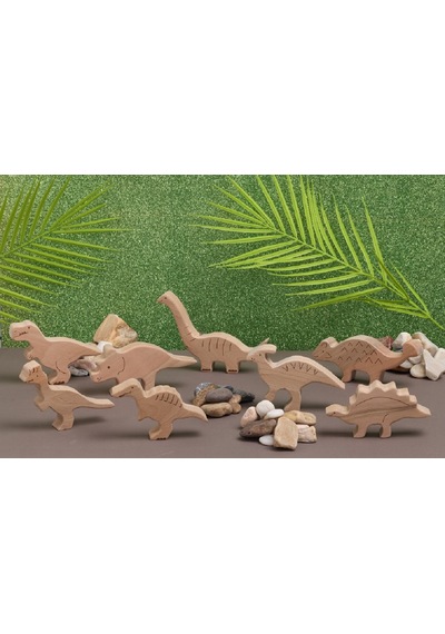 Dinozor Ahşap Oyuncak Seti 8 Parça