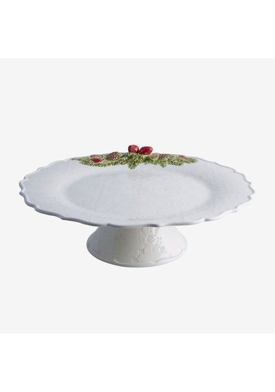 Beyaz Seramik Kek Standı 35,5 Cm