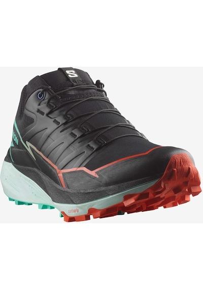 Salomon Thundercross Black/cherry Tomato/electric Green Erk Patika Koşusu Ayakkabısı L47560900 Siyah