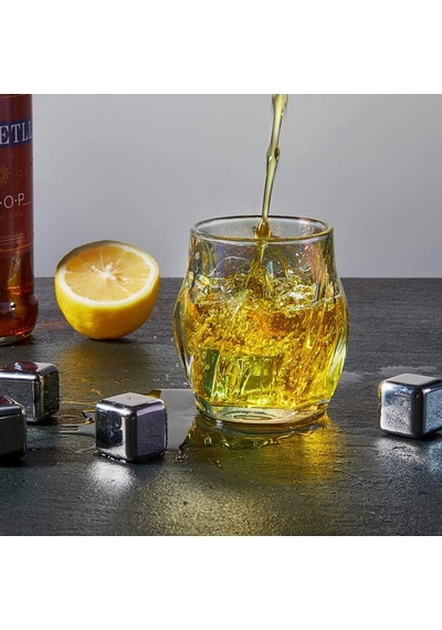 Viski Bardakları 2'li Set, Renkli Rock Bardağı, 240 Ml İçme Bardağı, Yaratıcı Bükümlü Kristal Eski Moda Bard