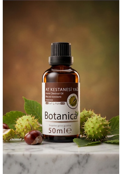 Botanica %100 Saf At Kestanesi Yağı Kas Gevşetici Eklem Rahatlatıcı Doğal Bitkisel Masaj Bakımı 50 Ml 50 ML