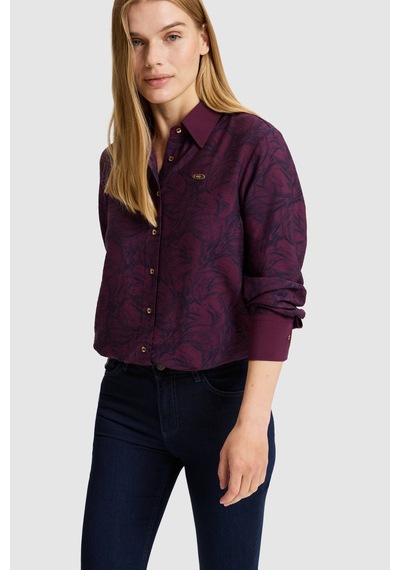U.S. Polo Assn. Kadın Bordo Uzun Kollu Gömlek 50331577-vr180 Dark Plum