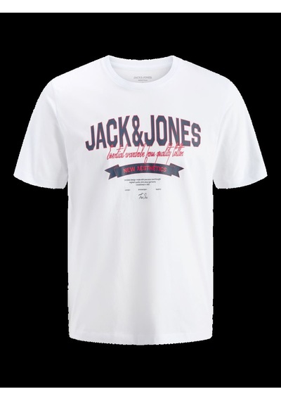 Jack&jones Jjelogo Tee Ss O-neck 2 Col Ss26 Sn Erkek T-shirt 12288016 Beyaz
