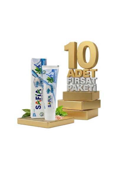 Safia Diş Macunu Yeşil Çay Ve Himalaya Tuzu 10x60 Ml Temel Bakım