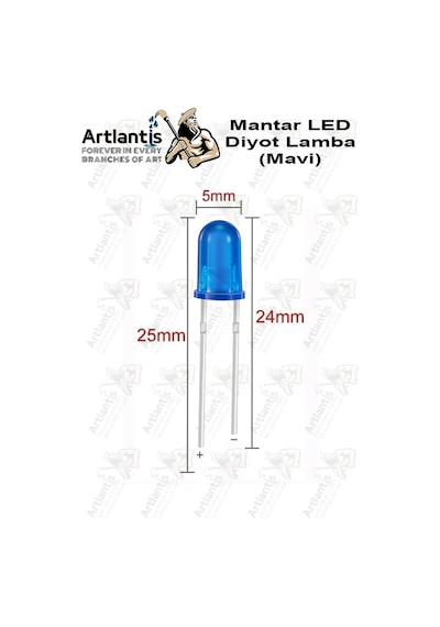 Mavi Mantar Led Diyot Lamba 30 Lu 1 Paket Mavi 4.8 Mm Mini Mantar Led Lamba Deney Bilim Proje Arduino Işığı