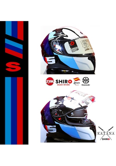 Shiro100206 Fullface Katana Smsport  Sunvizor Kask
